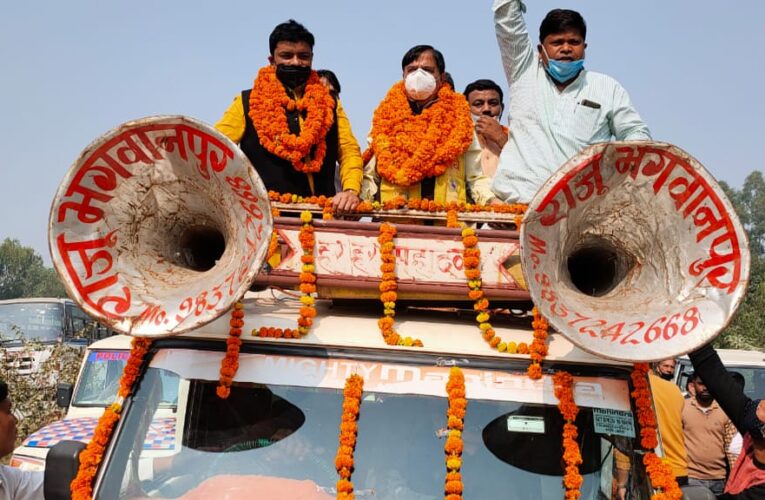 राज्यसभा सांसद  के  स्वागत में  भगवामय हुई  भगवानपुर नगरी, गूंजे वंदे मातरम वे जय श्री राम  के नारे, स्वागत से गदगद हुए राज्यसभा सांसद नरेश बंसल